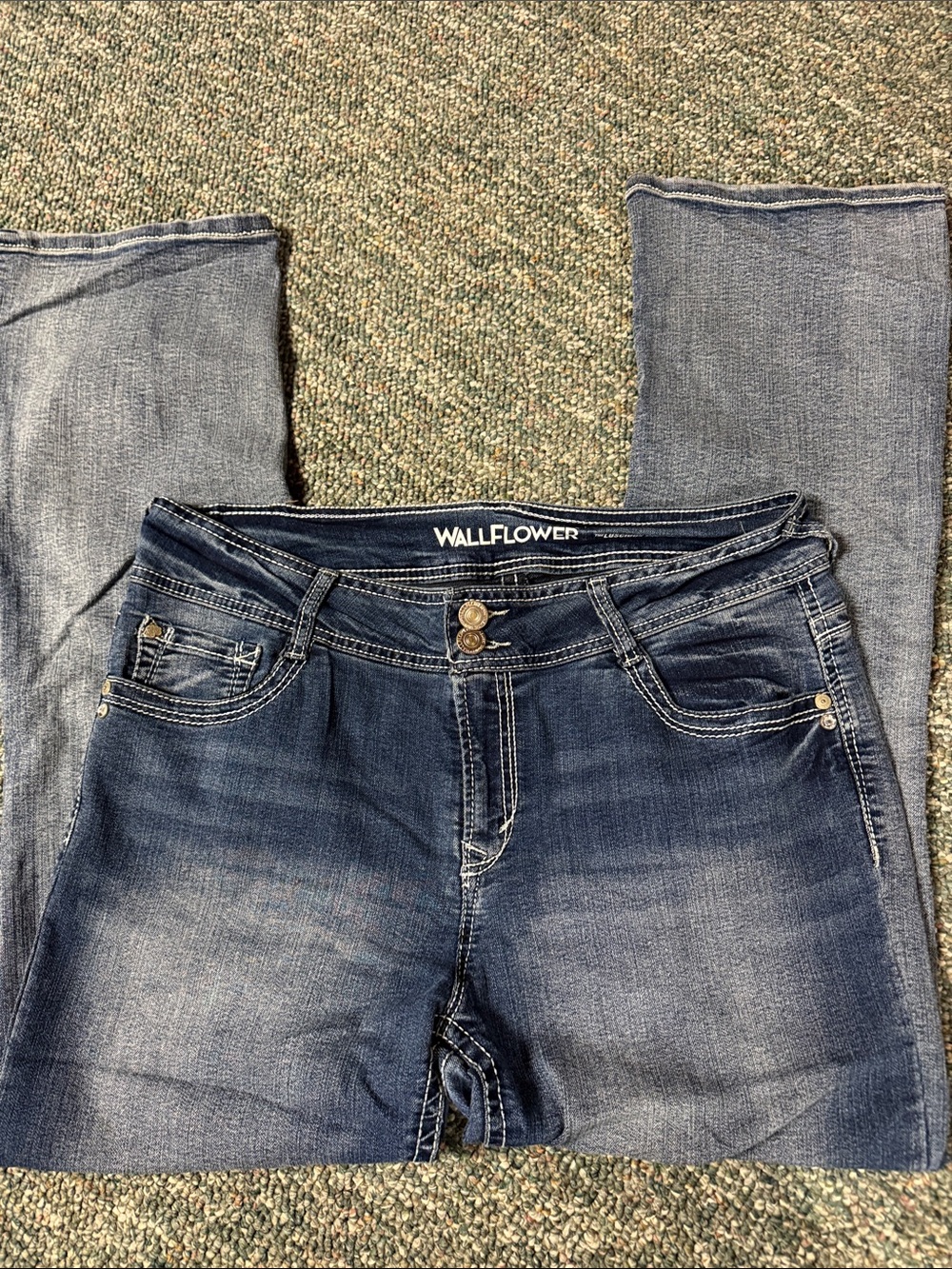 Wallflower Dark Blue Boot-Cut Denim Jeans